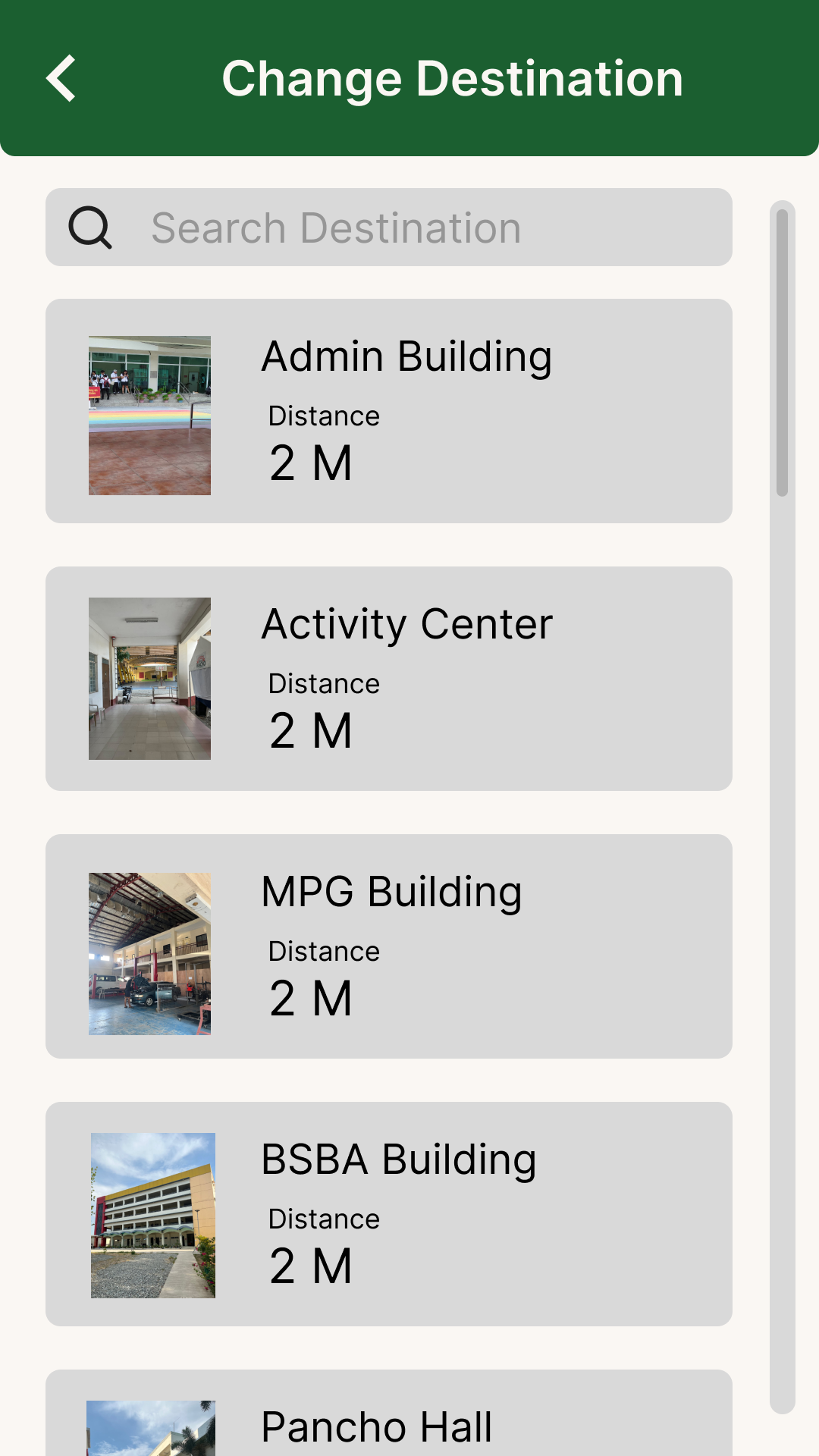 Destination Selection